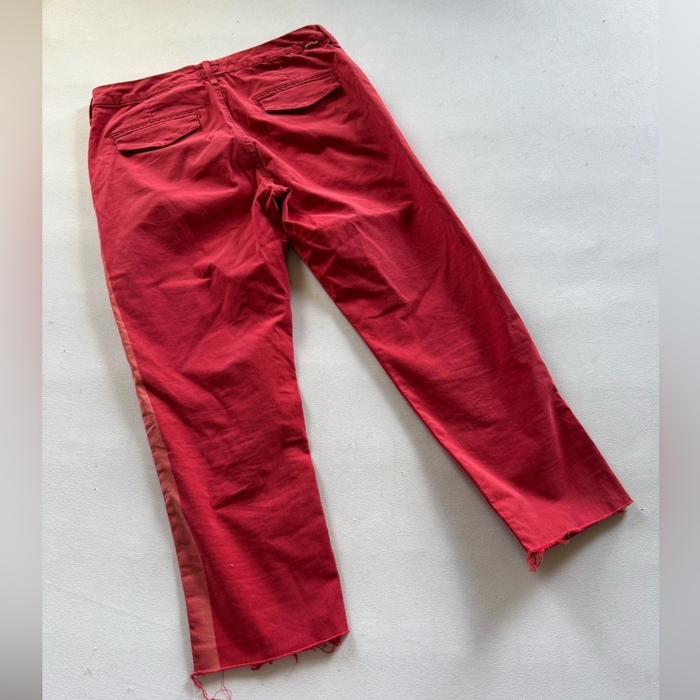 MOTHER Striped Red Cropped Pants Sz 29 - Picture 7 of 7
